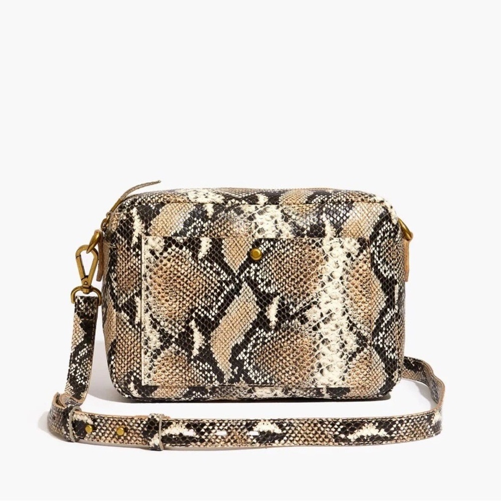 Madewell Tan and Black Crossbody Bag
